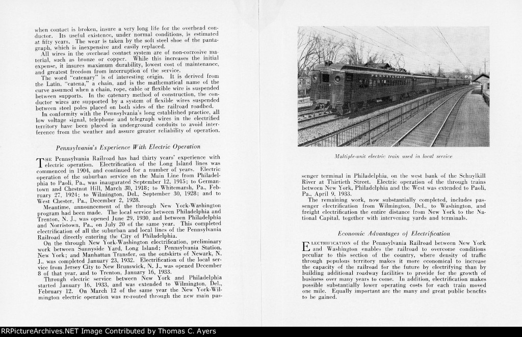 "Pennsylvania Railroad Electrification," Pages 7-8, 1935